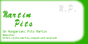 martin pits business card